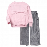 Παιδικό σετ φόρμας Emery για κορίτσια Bulls ροζ φούτερ παγιέτες φόρμες χειμερινές χοντρές μοντέρνες ετών