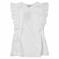 Παιδική μπλούζα Mayoral για κορίτσια take mr άσπρο κοντομάνικες μπλούζες καλοκαιρινές αμπιγέ για κοριτσάκια ετών