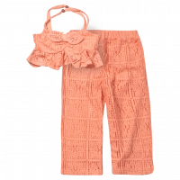 Παιδικό σετ Mayoral για κορίτσια peach summer ροδακινί σετάκια με παντελόνα καλοκαιρινά casual μοντέρνο ετών