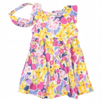 Παιδικό φόρεμα Mayoral για κορίτσια flowers μοντέρνα επώνυμα καλοκαιρινά φορέματα μαυοραλ ετών online