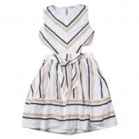Παιδικό φόρεμα Mayoral για κορίτσια Black brown άσπρο μοντέρνο καλοκαιρινό εξώπλατο επώνυμο ετών Online (1)