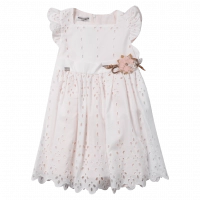 Βρεφικό φόρεμα Εβίτα για κορίτσια Perla άσπρο καλοκαιρινά επώνυμα μηνών casual φορεματάκια online (1)