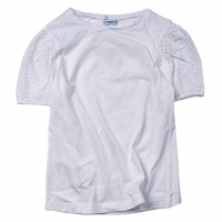 Παιδική μπλούζα Mayoral για κορίτσια by the sea άσπρο κοντομάνικες μπλούζες καλοκαιρινές αμπιγέ για κοριτσάκια ετών.jpg