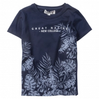 Παιδική μπλούζα New College για αγόρια Great nature μπλε καλοκαιρινές κοντομάνμικες μπλούζες αγοριστίκες t-shirt