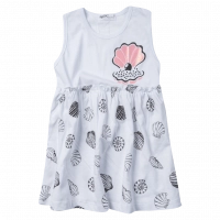 Παιδικό φόρεμα ΝΕΚ για κορίτσια Pearl άσπρο καλοκαιρινά κοριτσίστικα φορέματα μακό οικονομικά ετών