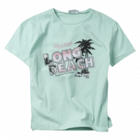 Παιδική μπλούζα ΝΕΚ για κορίτσια long beach φυστικί κοντομάνικες μπλούζες t-shirt καλοκαιρινές ετών