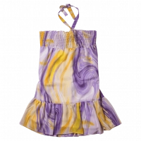 Παιδικό φόρεμα για κορίτσια flower power μωβ οικονομικά φορέματα καλοκαιρινά ελληνικά ετών online
