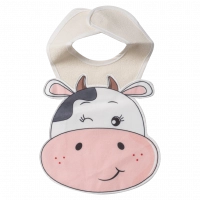 Βρεφική σαλιάρα για μωρά cow άσπρο μωράκια για το φαγητό πετσετέ αδιάβροχες οντέρνες