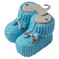 Βρεφικά παπούτσια αγκαλιάς για μωρά strawberry γαλάζιο  νεογέννητα καθημερινά χειμερινά online (1)