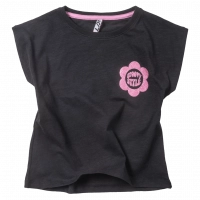 Παιδική μπλούζα Losan για κορίτσια groovy μαύρο μονόχρωμες μπλούζες κροπ κοντές 70s καλοκαιρινές επώνυμες online