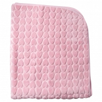 Παιδική κουβέρτα fleece για κορίτσια night hearts ροζ ζεστές κουβερτούλες βρεφικές χοντρές