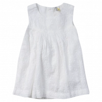 Βρεφικό φόρμεα Losan για κορίτσια sugar summer άσπρο καλοκαιρινά φορέματα αμπιγέ απλά αμάνικα σκέτα ετών