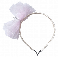 Παιδική στέκα με στρας για κορίτσια bow queen ροζ στέκες στέμα πριγκιπικά για γάμο βάφτιση