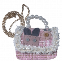Παιδική τσάντα για κορίτσια Pearl bunny ροζ κοριτσίστικες τσάντες αμπιγέ τσαντάκια για κοριτσάκια καλά