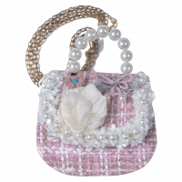 Παιδική τσάντα για κορίτσια Pearl round ροζ κοριτσίστικες τσάντες αμπιγέ τσαντάκια για κορίτσια καλά