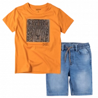 Παιδική μπλούζα Mayoral για αγόρια Tiger μουσταρδί 3d στάμπα καθημερινές ιδιαίτερες παισικές | Παιδική βερμούδα Mayoral για αγόρια Jeanious μπλε καθημερινά αγορίστικα καλοκαιρινά επώνυμα ετών online (1) 
