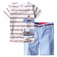 Παιδική μπλούζα Mayoral για αγόρια Boat Άσπρο αγορίστικη ποιοτική μοντέρνα καλοκαιρινή | Παιδική βερμούδα Mayoral για Red Stripe Σιέλ αγορίστικες επώνυμες καλοκαιρινές μοντέρνες οικονομικές 