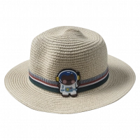 Παιδικό καπέλο ψάθινο για αγόρια astronaut bear καλοκαιρινά καπέλα στρογγυλά ψάθινα αγορίστικα online