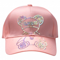 Παιδικό καπέλο για κορίτσια strass bear σομόν κοριτσίστικα καπέλα για ήλιο καλοκαίρι online ετών