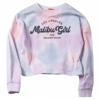 Παιδική μπλούζα Losan για κορίτσια Malibu ροζ κροπ crop μπλούζες μακρυμάνικες tie dye ετών
