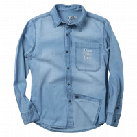 Παιδικό πουκάμισο Losan για αγόρια Sample μπλε τζιν εποχιακά επώνυμα ετών άνετα online (1)