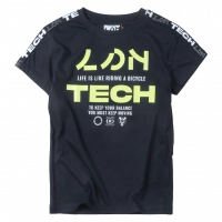 Παιδική μπλούζα Losan για αγόρια LSN tech μαύρο κοντομάνικες καλοκαιρινές tshirt μπλούζες αγορίστικες ετών