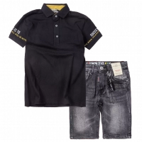 Παιδική μπλούζα Polo Hashtag για αγόρια success μαύρο μπλούζες πόλο κοντομάνικες καλοκαιρινές οικονομικές online ετών | Παιδική βερμούδα Hashtag για αγόρια wont stop μαύρο επώνυμες τζιν καλοκακρινές βερμούδες υφασμάτινες casual 