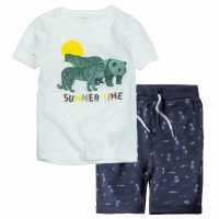 Παιδική μπλούζα Name it για αγόρια Summertime άσπρο αγορίστικες μπλούζες καλοκαιρινές tshirt επώνυμα online | Παιδική βερμούδα Name it για αγόρια Sharks Μπλε αγορίστικες μακό καθημερινές καλοκαιρινές βερμούδες 