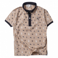 Παιδική μπλούζα polo New College για αγόρια summer sea μπεζ κοντομάνικες μπλούζες πόλο γιακάς καλοκαιρινά μοντένα ετών (1)