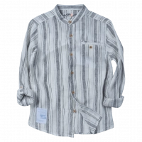 Παιδικό πουκάμισο Losan για αγόρια simple stripes άσπρο αγορίστικα πουκάμισα με γιακά μαο mao μοντέρνα ετών