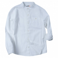 Παιδικό πουκάμισο Losan για αγόρια simple me άσπρο αγορίστικα πουκάμισα με γιακά μαο mao μοντέρνα ετών