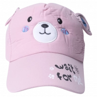 Παιδικό καπέλο για κορίτσια wait for me ροζ μοντέρνα καπέλα τζόκει της μόδας με αυτάκια ετών online