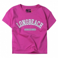 Παιδική μπλούζα Losan για κορίτσια Longbeach φούξια κροπ κοντές καλοκαιρινές επώνυμες online (1)