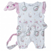 Βρεφικό φορμάκι Eβίτα για κορίτσια Sleepy unicorn ροζ καθημερινά καλοκαιρινά φορμάκια online (1)