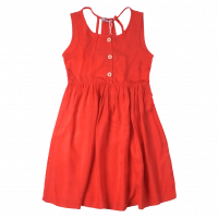 Παιδικό φόρεμα Losan για κορίτσια summer breeze κόκκινο καλοκαιρινά φορέματα μοντέρνα μονόχρωμα αμάνικα ετών