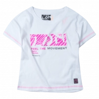 Παιδική μπλούζα Losan για κορίτσια movement άσπρο κοντομάνικες μπλούζες καλοκαιρινές μοντέρνες κοριτσίστικες ετών