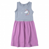 Παιδικό φόρεμα ΑΚΟ για κορίτσια Unicorn White γκρι καλοκαιρινό με μονόκερο ελληνικά ετών online (1)