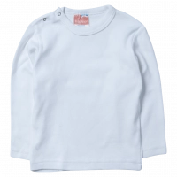 Βρεφική μπλούζα petit white άσπρο μακρυμάνικες μπλούζες μονόχρωμες λευκές οικονομικές