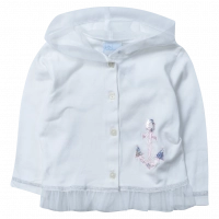 Παιδική ζακέτα για κορίτσια white sea άσπρο φούτερ λεπτή ζακέτες λευκές μονόχρωμες ελληνικές ετών