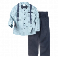 Παιδικό σετ με πουκάμισο για αγόρια Mailo βεραμάν καλό ντύσιμο εποχιακά ετών casual online (1)