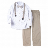 Παιδικό σετ με πουκάμισο για αγόρια Sarie μπεζ καλό ντύσιμο ετών εποχιακά casual online  (1)