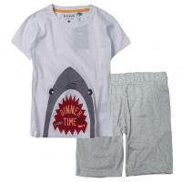 Παιδικήμπλούζα Blue seven για αγόρια dinner time άσπρο μπλούζες κοντομάνικες με καρχαρίες καλοκαρινές ετών | Παιδική βερμούδα Online για αγόρια Protem γκρι καλοκαιρινές βερμούδες αγορίστικες σορτσάκια οικονομικά ελληνικά ετών 