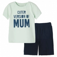 Παιδική μπλούζα Name it για αγόρια Cuter Version φιστικί  καλοκαιρινά t-shirt μπλουζάκια ετών onli | Παιδική βερμούδα Online για αγόρια Protem μπλε καλοκαιρινές βερμούδες αγορίστικες σορτσάκια οικονομικά ελληνικά ετών 