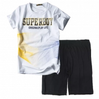 Παιδική μπλούζα για αγόρια Superboy κίτρινο αγορίστικη για το σχολείο καθημερινή αθλητική athletic οικονομική με στάμπα | Παιδική βερμούδα Online για αγόρια Protem μαύρο καλοκαιρινές βερμούδες αγορίστικες σορτσάκια οικονομικά ελληνικά ετών 
