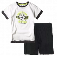 Παιδική μπλούζα New College για αγόρια Soccer Team Άσπρο αγορίτστικα κοντομάνικα καλοκαιρινά μπλουζάκια μοντέρνα | Παιδική βερμούδα Online για αγόρια Protem μαύρο καλοκαιρινές βερμούδες αγορίστικες σορτσάκια οικονομικά ελληνικά ετών 