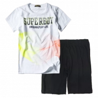 Παιδική μπλούζα για αγόρια Superboy πορτοκαλί αγορίστικη για το σχολείο καθημερινή αθλητική athletic οικονομική με στάμπα | Παιδική βερμούδα Online για αγόρια Protem μαύρο καλοκαιρινές βερμούδες αγορίστικες σορτσάκια οικονομικά ελληνικά ετών 