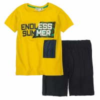 Παιδική μπλούζα New College για αγόρια Endless Summer κίτρινο αγορίστικες μπλούζες καλοκαιρινές tshirt επώνυμα online | Παιδική βερμούδα Online για αγόρια Protem μαύρο καλοκαιρινές βερμούδες αγορίστικες σορτσάκια οικονομικά ελληνικά ετών 