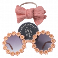 Παιδικό σετ κορδέλα κι γυαλιά για κορίτσια Diva σομόν χαριτωμένα για βόλτα online (1)