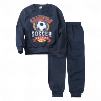 Παιδικό σετ φόρμας φορμας online για αγόρια Soccer μπλε αγορίστικο ζεστό χειμωνιάτικες με χνούδι ετών online (1)