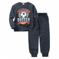 Παιδικό σετ φόρμας φορμας online για αγόρια Soccer ανθρακί αγορίστικο ζεστό χειμωνιάτικες με χνούδι ετών online (1)